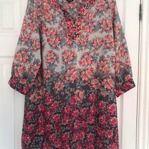 Summer flower dress/beach cover up